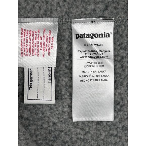 Patagonia Youth Sweatshirt Size XL Heather Gray Soft Fleece Mock Neck 1/4 Zip - Picture 10 of 16